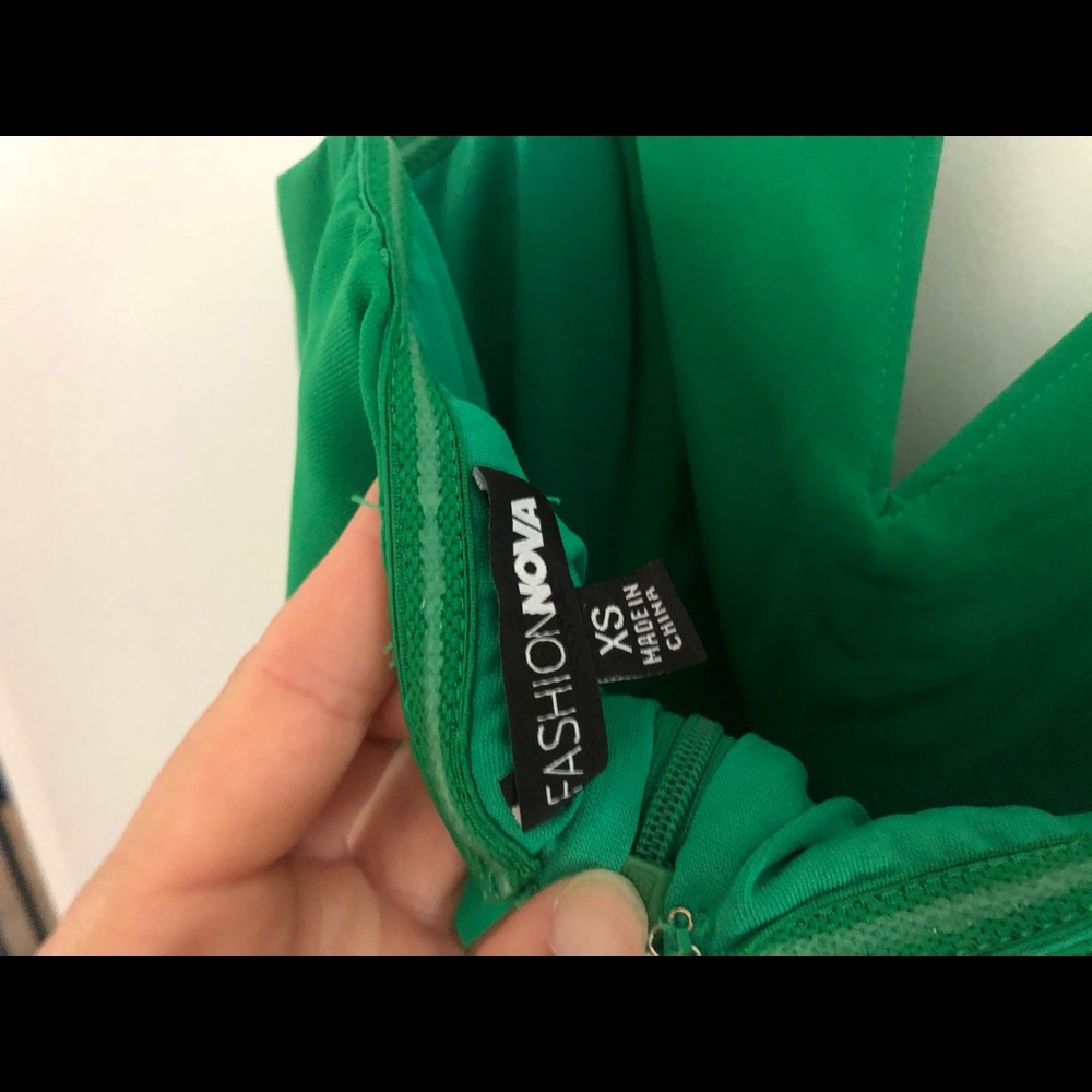 Green mini dress from Fashion Nova. - Picture 3 of 4
